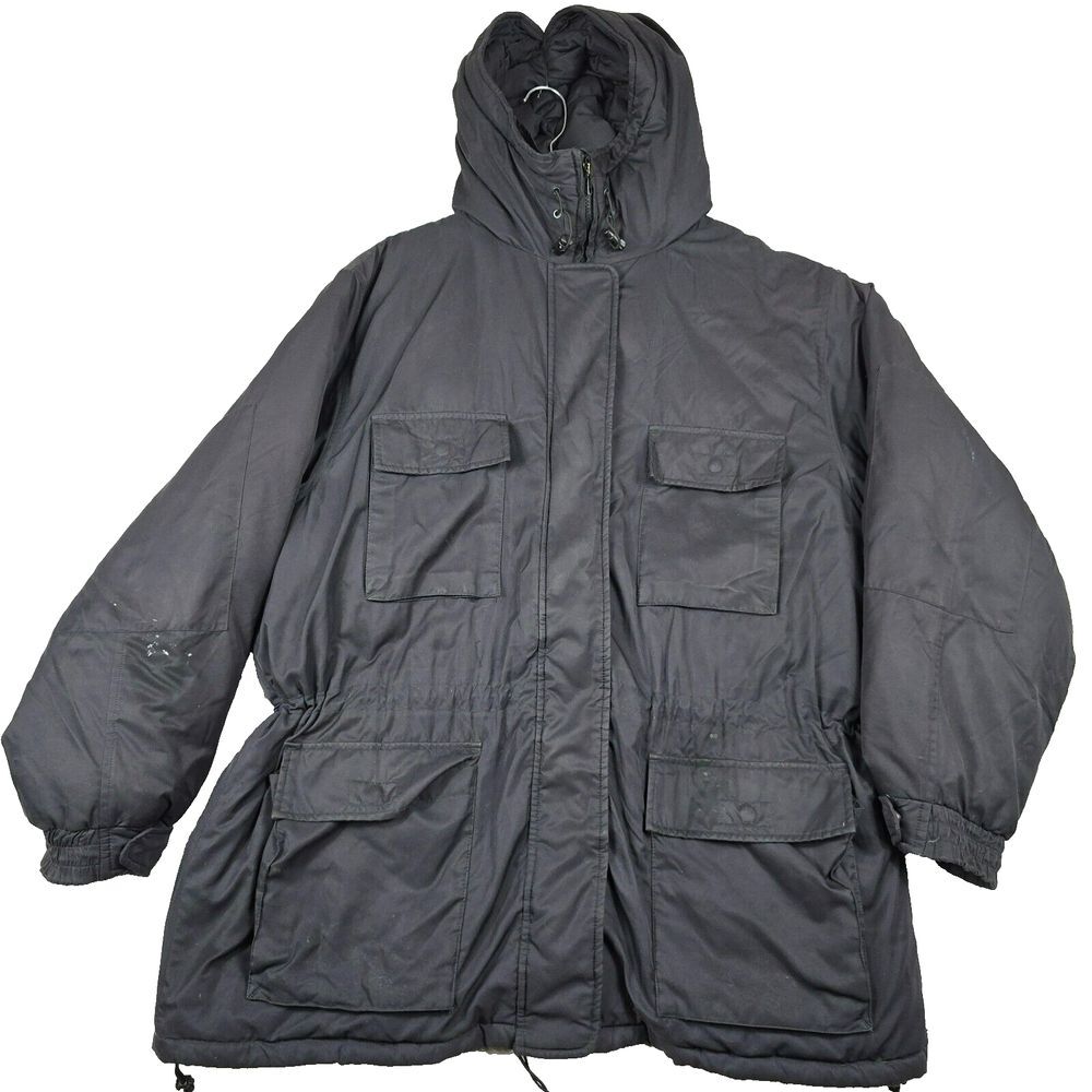 Eddie Bauer Women's Polar Parka Size XXL Coat Goose‎ Down Filled Hooded Black